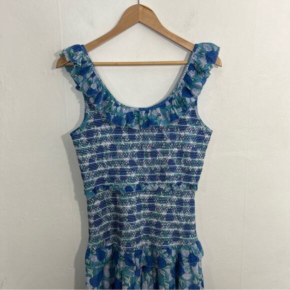 SAYLOR Jeannie Blue Floral Midi Dress Size Small - Picture 10 of 16
